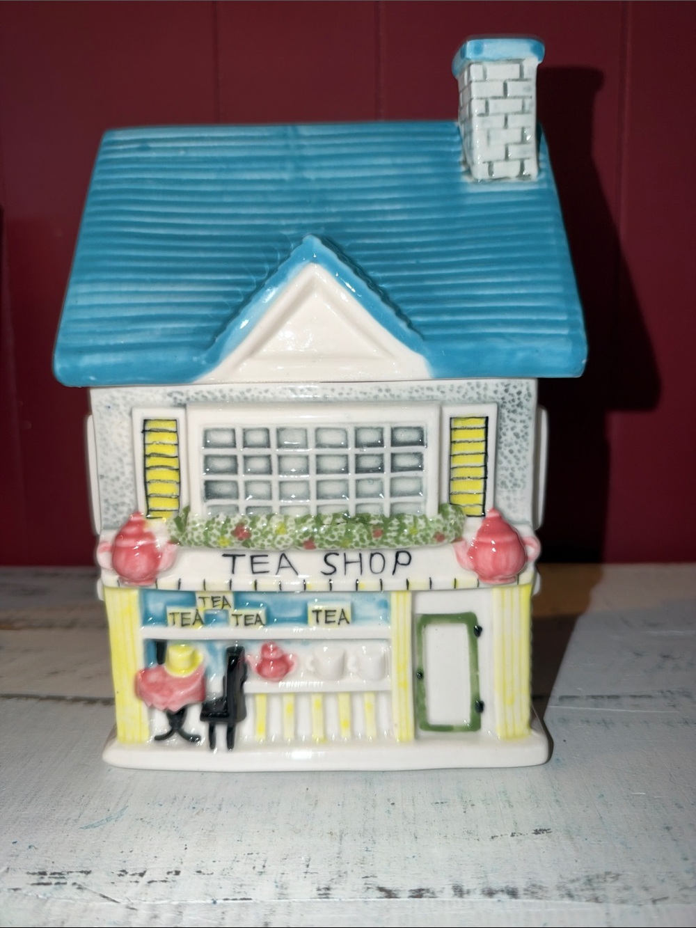 Tea Shop Ceramic House Collectible